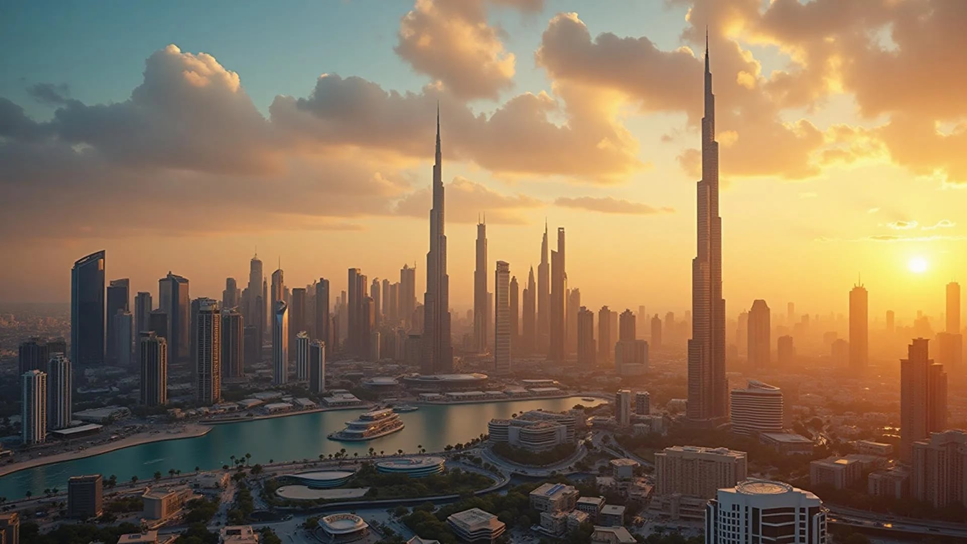 Dubai skyline with Burj Khalifa - BuyOrSell24 classifieds marketplace for cars, property, jobs and electronics in UAE